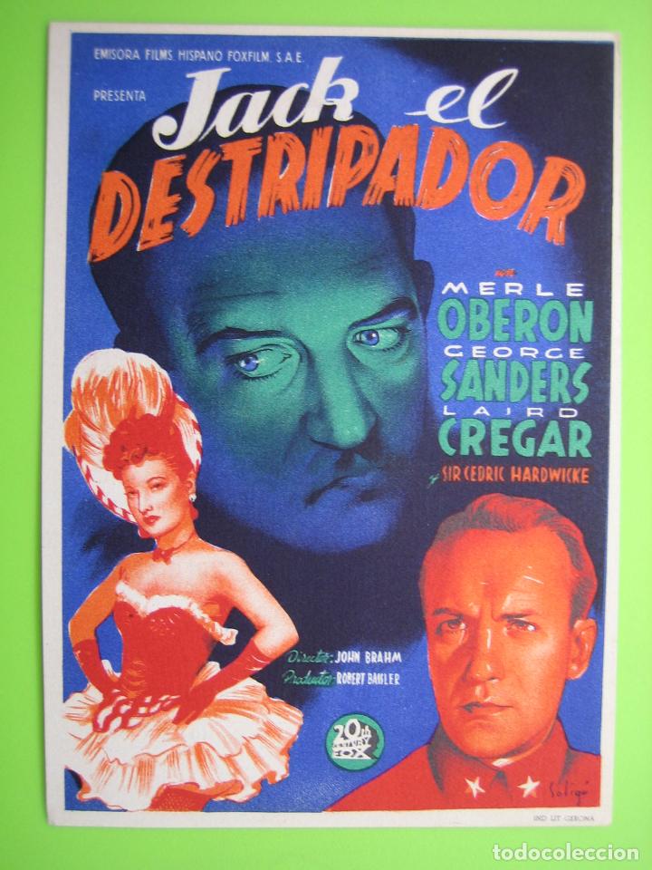Carteles espect&aacute;culos: 4 Programa de cine. Jack el destripador. Coliseo Olimpia - Foto 1