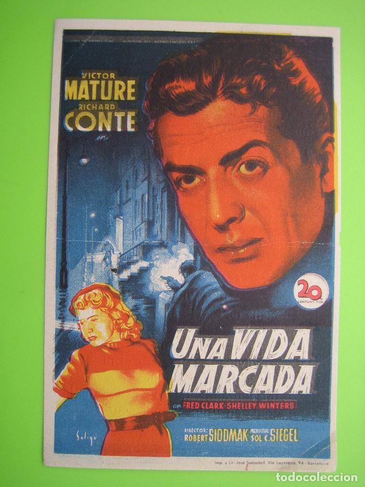 Carteles espect&aacute;culos: 4 Programa de cine. Una vida marcada. Cine Alcazar - Foto 1