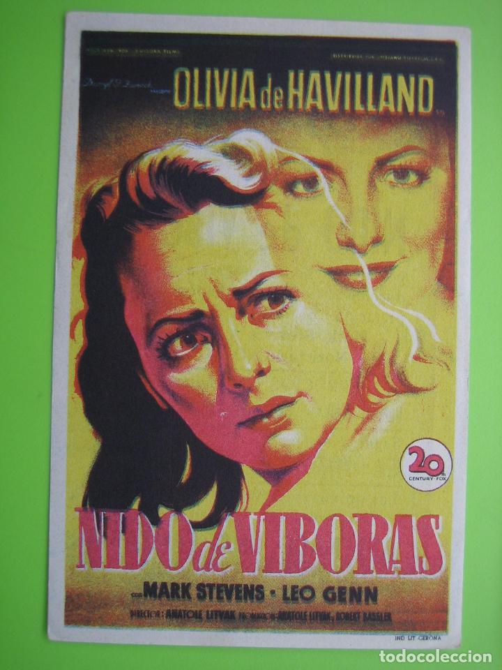 Carteles espect&aacute;culos: 4 Programa de cine. Nido de Viboras. Teatro Olimpia - Foto 1