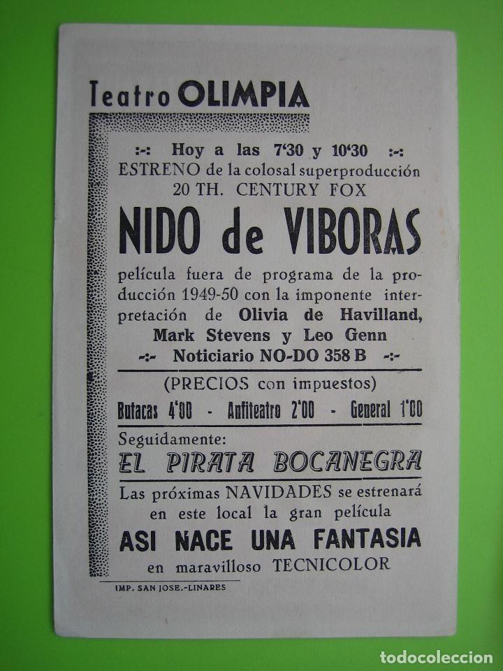 Carteles espect&aacute;culos: 4 Programa de cine. Nido de Viboras. Teatro Olimpia - Foto 2