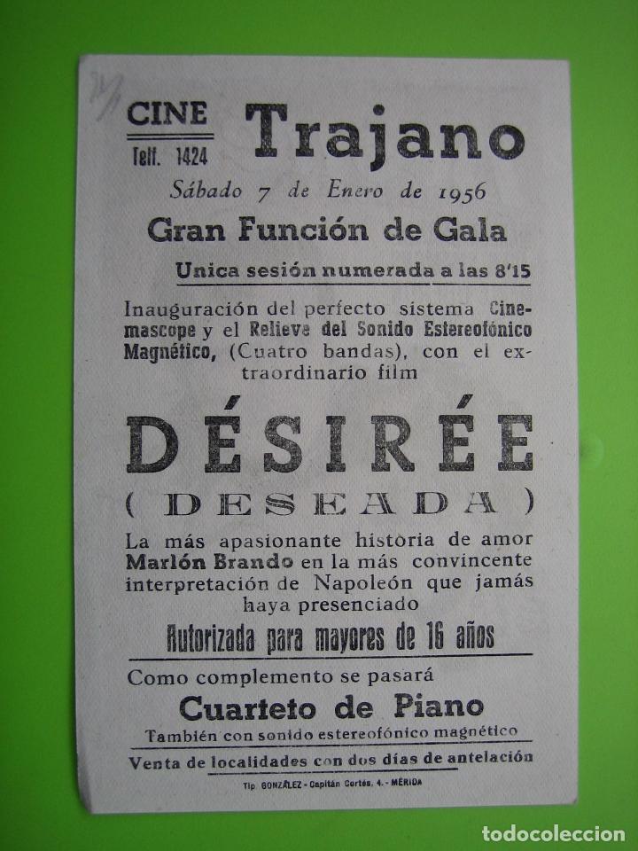 Carteles espect&aacute;culos: 4 Programa de cine. Desiree. Cine trajando - Foto 2