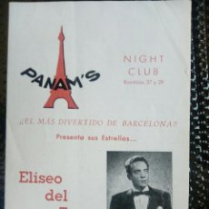 Carteles Espectáculos: PROGRAMA PANAM'S BARCELONA 1959 ( D.C.V.)