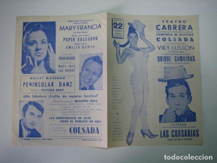 Carteles espect&aacute;culos: Antiguo programa de espect&aacute;culo o teatro. Teatro Cabrera - Foto 1