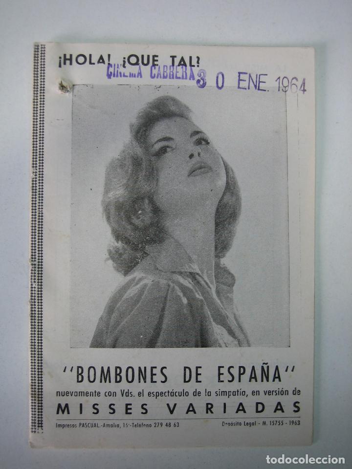 Carteles espect&aacute;culos: Antiguo programa de espect&aacute;culo o teatro. Misses variadas. Cinema Cabrera. Ecija 1964 - Foto 1