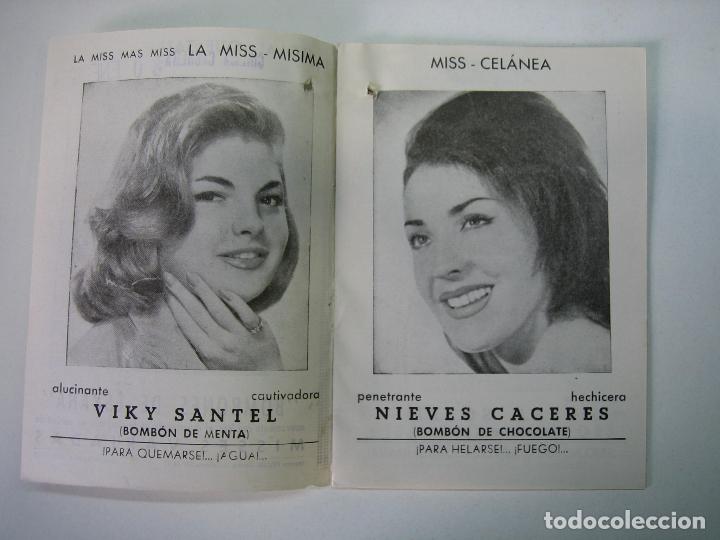 Carteles espect&aacute;culos: Antiguo programa de espect&aacute;culo o teatro. Misses variadas. Cinema Cabrera. Ecija 1964 - Foto 2