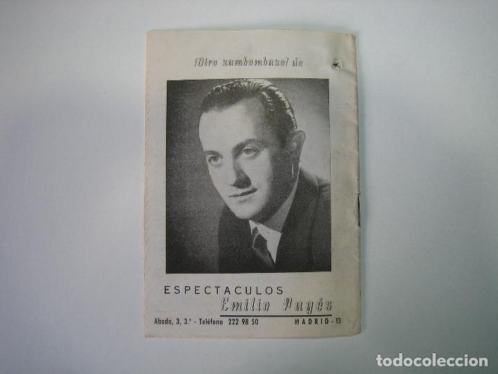 Carteles espect&aacute;culos: Antiguo programa de espect&aacute;culo o teatro. Misses variadas. Cinema Cabrera. Ecija 1964 - Foto 8