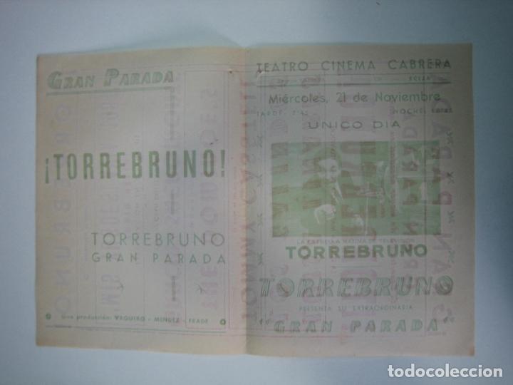 Carteles espect&aacute;culos: Antiguo programa de espect&aacute;culo o teatro. Torrebruno - Foto 2