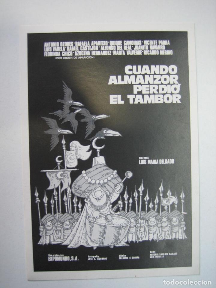Carteles espect&aacute;culos: Programa de cine. Cuando Alm&aacute;nzar perdi&oacute; el tambor - Foto 1