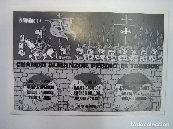 Carteles espect&aacute;culos: Programa de cine. Cuando Alm&aacute;nzar perdi&oacute; el tambor - Foto 1