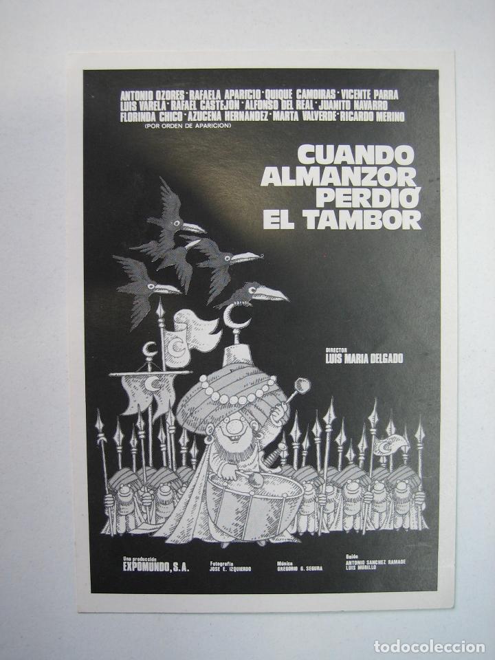 Carteles espect&aacute;culos: Programa de cine. Cuando Alm&aacute;nzar perdi&oacute; el tambor - Foto 1