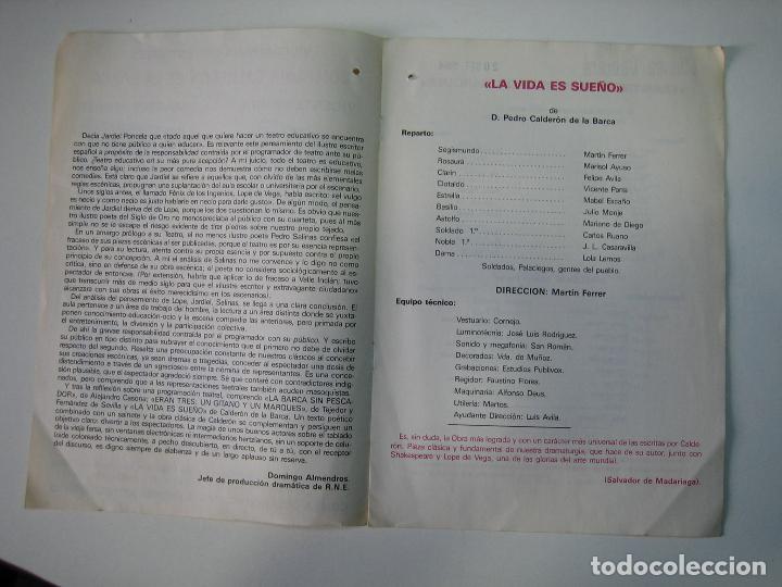 Carteles espect&aacute;culos: Programa de teatro o espect&aacute;culo. Compa&ntilde;&iacute;a Calder&oacute;n de la Barca - Foto 2