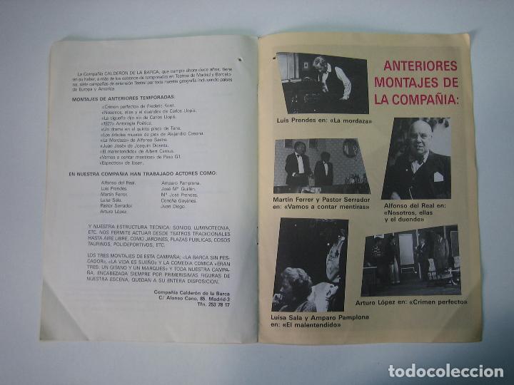 Carteles espect&aacute;culos: Programa de teatro o espect&aacute;culo. Compa&ntilde;&iacute;a Calder&oacute;n de la Barca - Foto 3