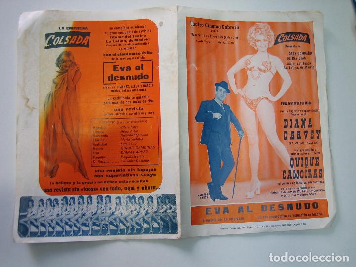 Carteles espect&aacute;culos: Programa de teatro o espect&aacute;culo de variedades. Eva al desnudo - Foto 1