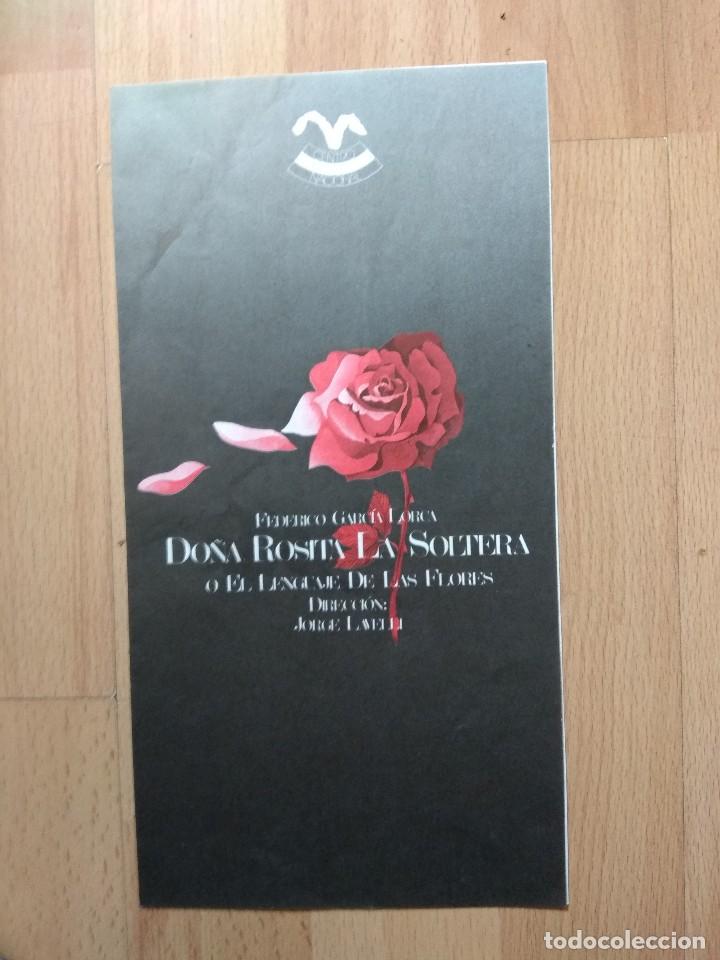 Carteles espect&aacute;culos: PROGRAMA DE TEATRO  DEL CENTRO DRAMATICO--DO&Ntilde;A ROSITA LA SOLTERA - Foto 1