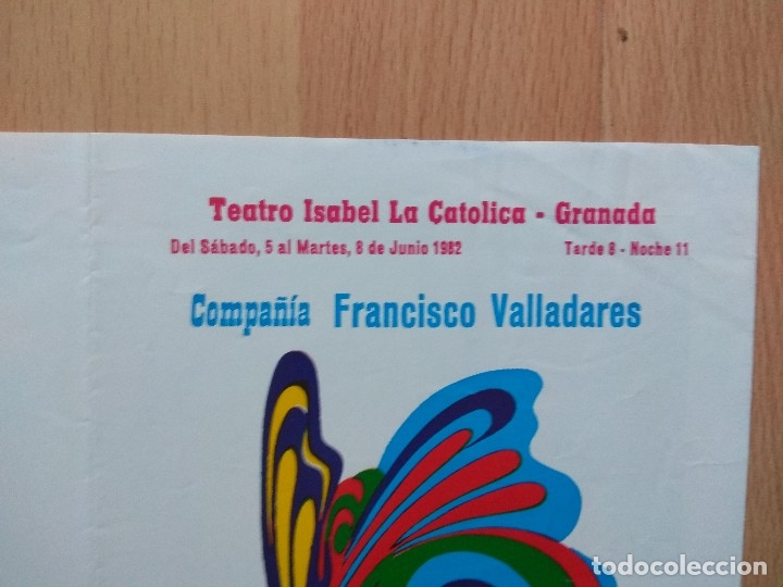 Carteles espect&aacute;culos: PROGRAMA DE TEATRO ISABEL LA CATOLICA --LAS MARIPOSAS SON LIBRES - Foto 2