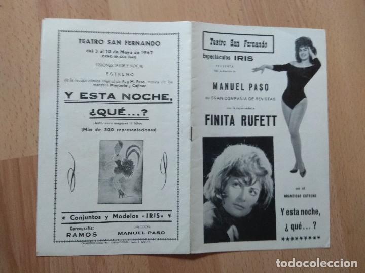 Carteles espect&aacute;culos: PROGRAMA DE TEATRO SAN FERNANDO  Y ESTA NOCHE ..QUE? - Foto 1
