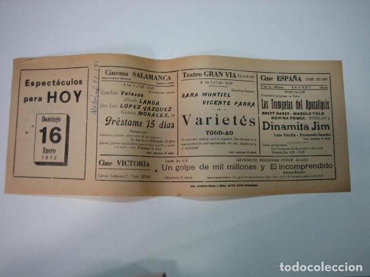 Carteles espect&aacute;culos: Antiguo programa de cines. Cartelera de peliculas 1972 - Foto 1