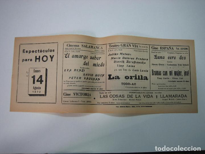 Carteles espect&aacute;culos: Antiguo programa de cines. Cartelera de peliculas 1972 - Foto 1