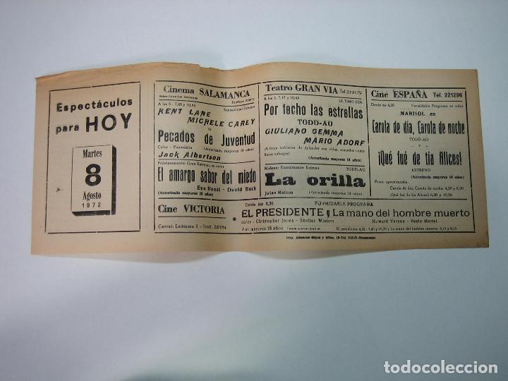Carteles espect&aacute;culos: Antiguo programa de cines. Cartelera de peliculas 1972 - Foto 1