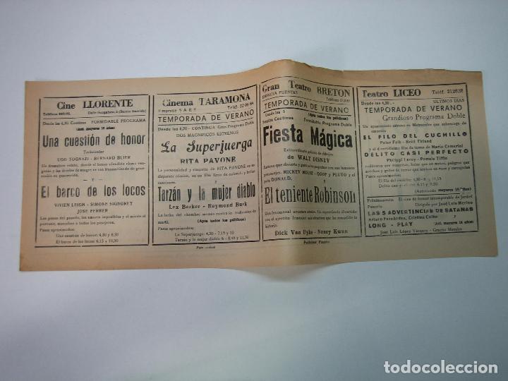 Carteles espect&aacute;culos: Antiguo programa de cines. Cartelera de peliculas 1972 - Foto 2