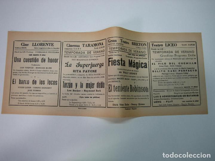 Carteles espect&aacute;culos: Antiguo programa de cines. Cartelera de peliculas 1972 - Foto 2