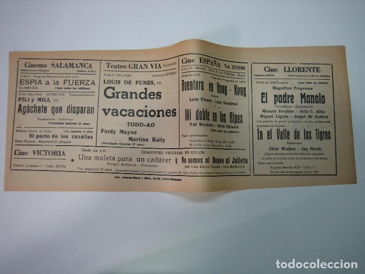 Carteles espect&aacute;culos: Antiguo programa de cines. Cartelera de peliculas 1972 - Foto 2