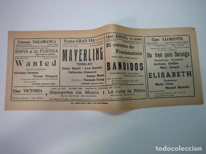 Carteles espect&aacute;culos: Antiguo programa de cines. Cartelera de peliculas 1972 - Foto 2
