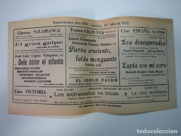 Carteles espect&aacute;culos: Antiguo programa de cines. Cartelera de peliculas 1972 - Foto 1
