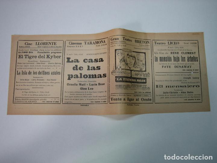 Carteles espect&aacute;culos: Antiguo programa de cines. Cartelera de peliculas 1972 - Foto 2