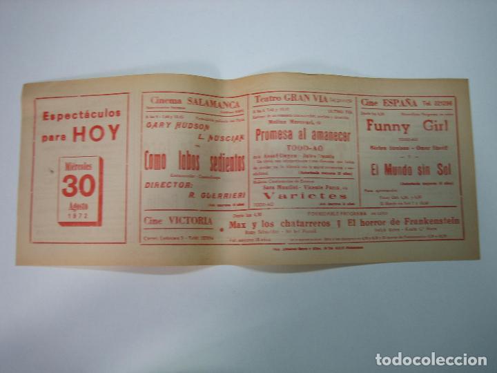 Carteles espect&aacute;culos: Antiguo programa de cines. Cartelera de peliculas 1972 - Foto 1