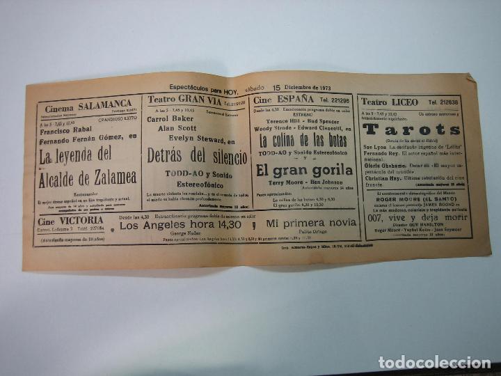 Carteles espect&aacute;culos: Antiguo programa de cines. Cartelera de peliculas 1972 - Foto 1