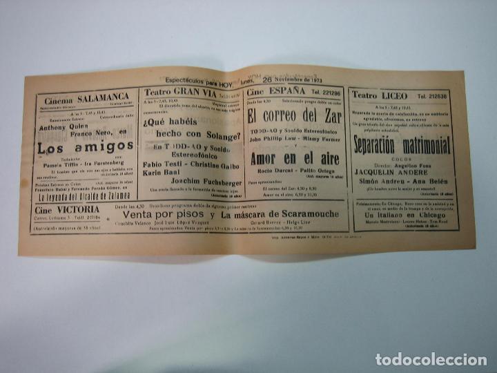 Carteles espect&aacute;culos: Antiguo programa de cines. Cartelera de peliculas 1972 - Foto 1