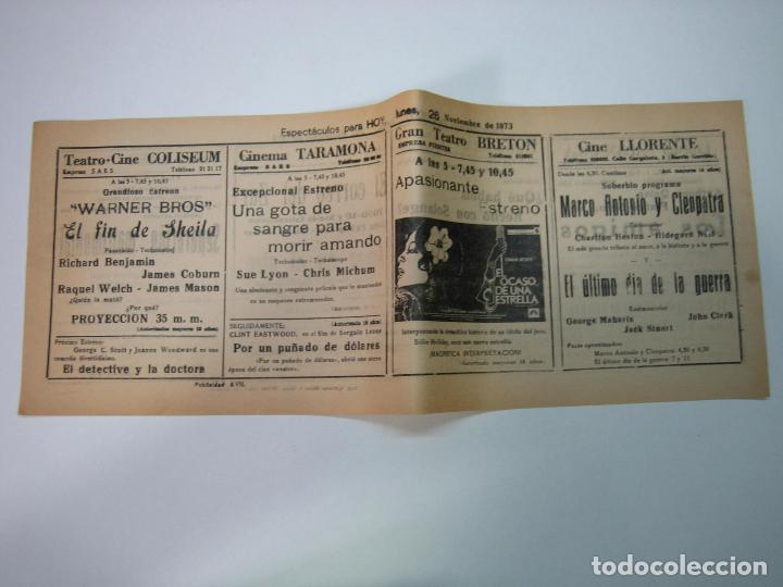 Carteles espect&aacute;culos: Antiguo programa de cines. Cartelera de peliculas 1972 - Foto 2