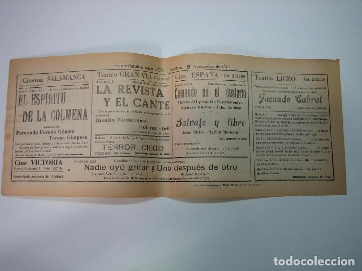 Carteles espect&aacute;culos: Antiguo programa de cines. Cartelera de peliculas 1972 - Foto 1