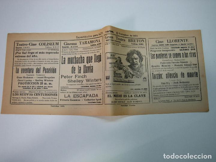 Carteles espect&aacute;culos: Antiguo programa de cines. Cartelera de peliculas 1972 - Foto 2