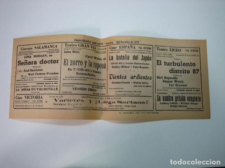 Carteles espect&aacute;culos: Antiguo programa de cines. Cartelera de peliculas 1972 - Foto 1