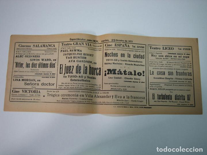 Carteles espect&aacute;culos: Antiguo programa de cines. Cartelera de peliculas 1972 - Foto 1