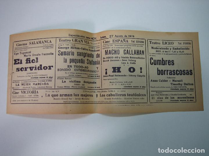 Carteles espect&aacute;culos: Antiguo programa de cines. Cartelera de peliculas 1973 - Foto 2