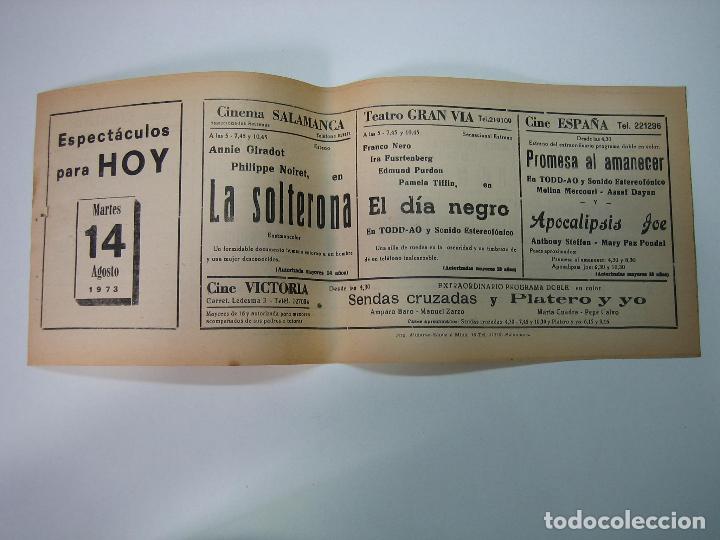 Carteles espect&aacute;culos: Antiguo programa de cines. Cartelera de peliculas 1973 - Foto 1