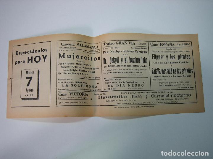 Carteles espect&aacute;culos: Antiguo programa de cines. Cartelera de peliculas 1973 - Foto 1