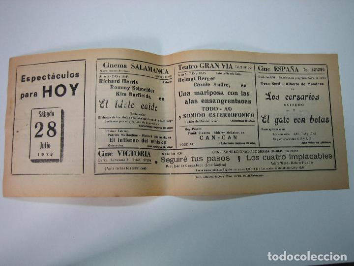 Carteles espect&aacute;culos: Antiguo programa de cines. Cartelera de peliculas 1973 - Foto 1