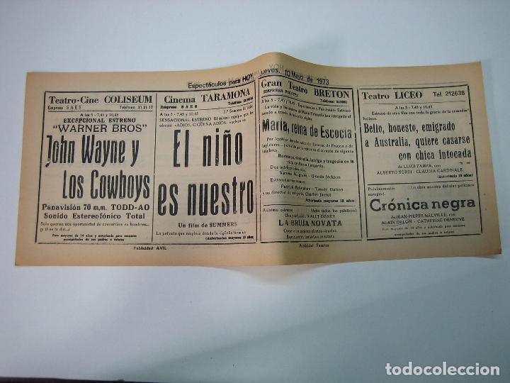 Carteles espect&aacute;culos: Antiguo programa de cines. Cartelera de peliculas 1973 - Foto 1