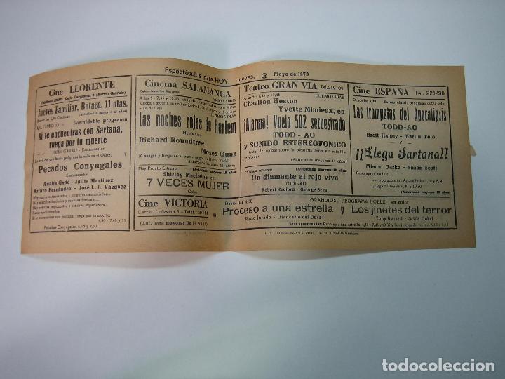 Carteles espect&aacute;culos: Antiguo programa de cines. Cartelera de peliculas 1973 - Foto 1
