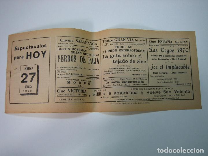 Carteles espect&aacute;culos: Antiguo programa de cines. Cartelera de peliculas 1973 - Foto 1