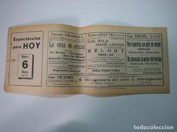 Carteles espect&aacute;culos: Antiguo programa de cines. Cartelera de peliculas 1973 - Foto 1