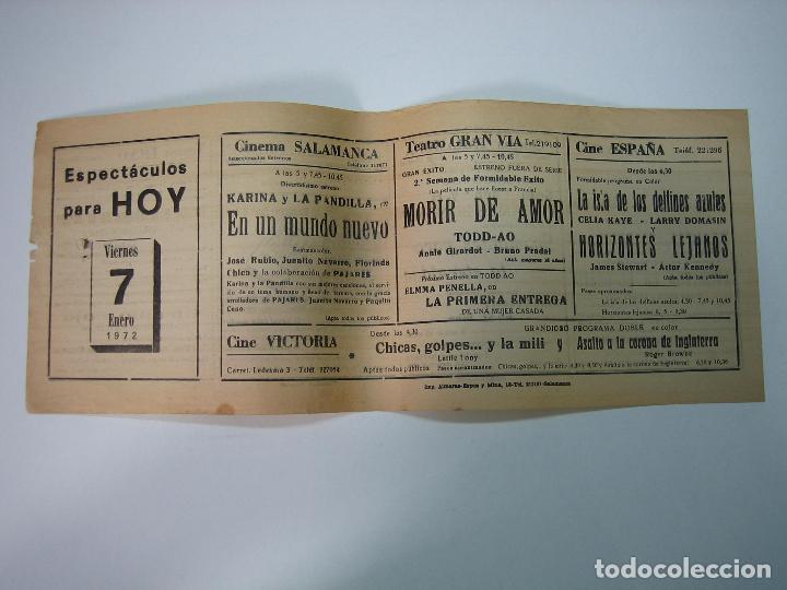 Carteles espect&aacute;culos: Antiguo programa de cines. Cartelera de peliculas 1973 - Foto 1