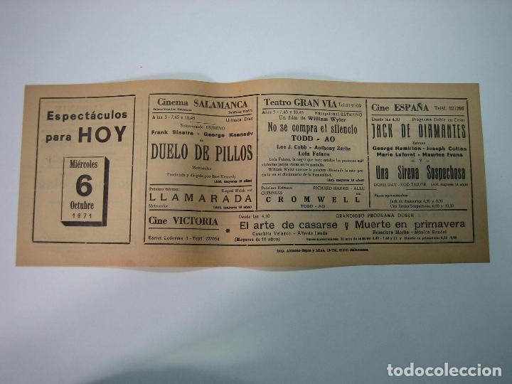 Carteles espect&aacute;culos: Antiguo programa de cines. Cartelera de peliculas 1973 - Foto 1