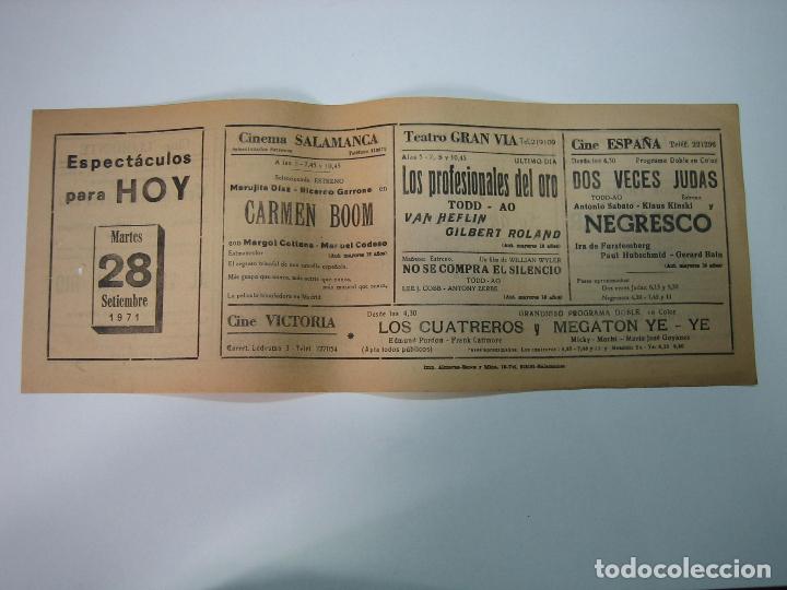 Carteles espect&aacute;culos: Antiguo programa de cines. Cartelera de peliculas 1971 - Foto 1