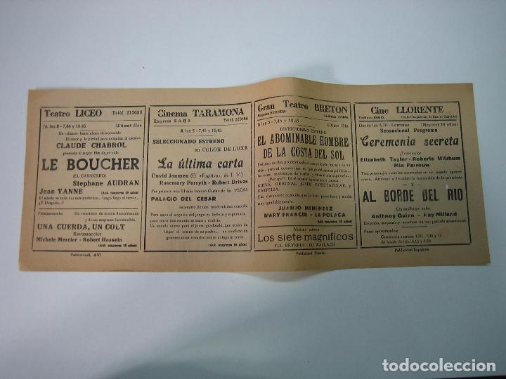 Carteles espect&aacute;culos: Antiguo programa de cines. Cartelera de peliculas 1971 - Foto 2