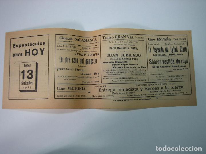 Carteles espect&aacute;culos: Antiguo programa de cines. Cartelera de peliculas 1971 - Foto 1